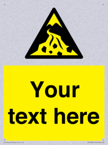 Custom Warning: Debris flow zone